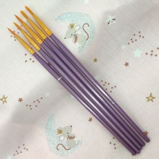 5 pinceles redondos purple