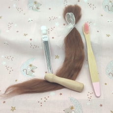 Set de Mohair pemiun Casta�o claro