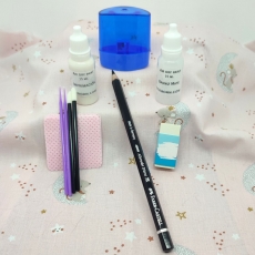 set de pelo pintado negro