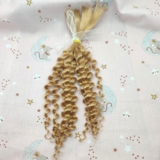 10 gramos de mohair curly rubio oscuro