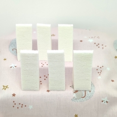 6 esponjas blandas blancas