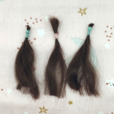 3 mechones para pesta�as casta�as