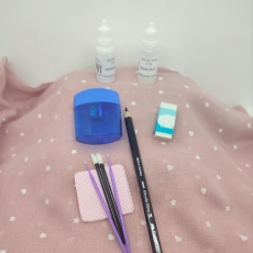 set de pelo pintado negro