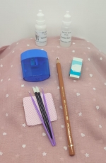 set de pelo pintado casta�o claro