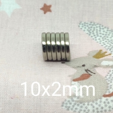 6 imanes 10 x 2 mm