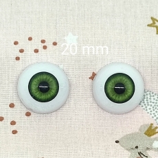 par de ojos premium verde