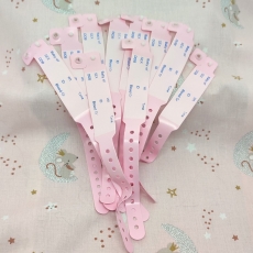 lote de 10 pulseras rosas de nacimiento
